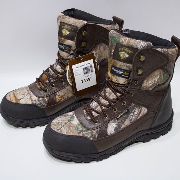 NWT Herman Survivors Waterproof Camo Leather Hunting Snow Boots Men Size 11 Wide - Picture 1 of 13